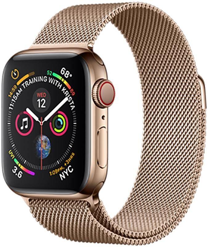 Apple Watch Series 4 GPS + Cellular 44mm Stainless Steel Case with Milanese Loop