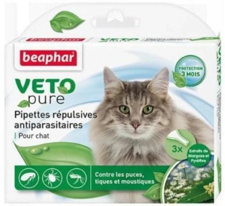 Beaphar капли от блох и клещей Veto pure для кошек