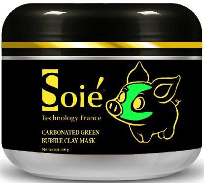 soie carbonated green bubble clay mask 1