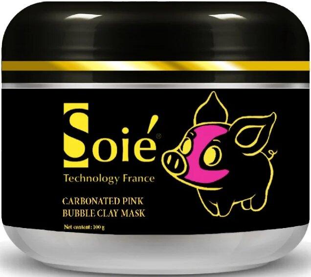 soie carbonated pink bubble clay mask 1